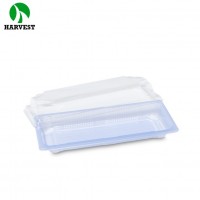 Rectangular blister plastic blue printing sushi food tray containers