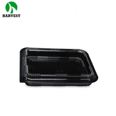 Disposable Take Out Rectangular PS Plastic Food Containers With Lid